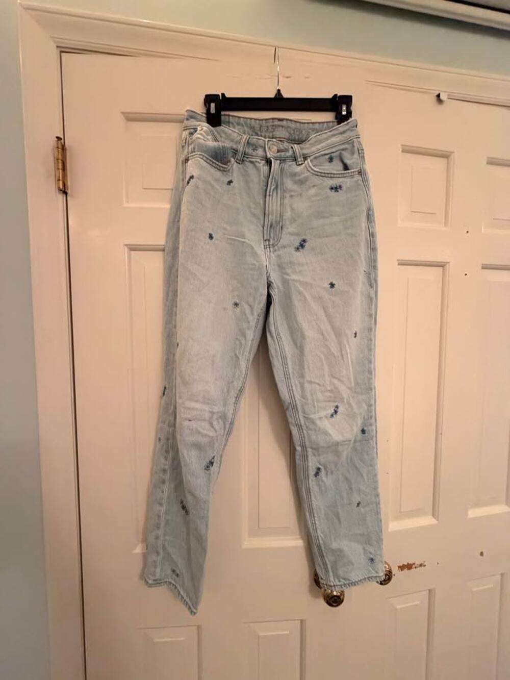 American Eagle Light blue floral embroidered Jeans US 6 – Women's